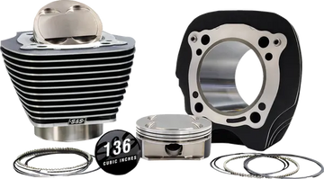 Harley-Davidson FLTRXRRSE 2147 Road Glide RR CVO 131 [2025] - 132" Hochverdichtungs- / 136" Big Bore Kit – Oberfläche: Schwarz, Hervorgehobene Lamellen – Merkmal: +8,5 cm³ Kuppelvolumen – Bild 2