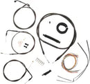 Harley Davidson Fxst [LA CHOPPERS] - Complete Midnight Braided Handlebar Cable/Brake Line Kit