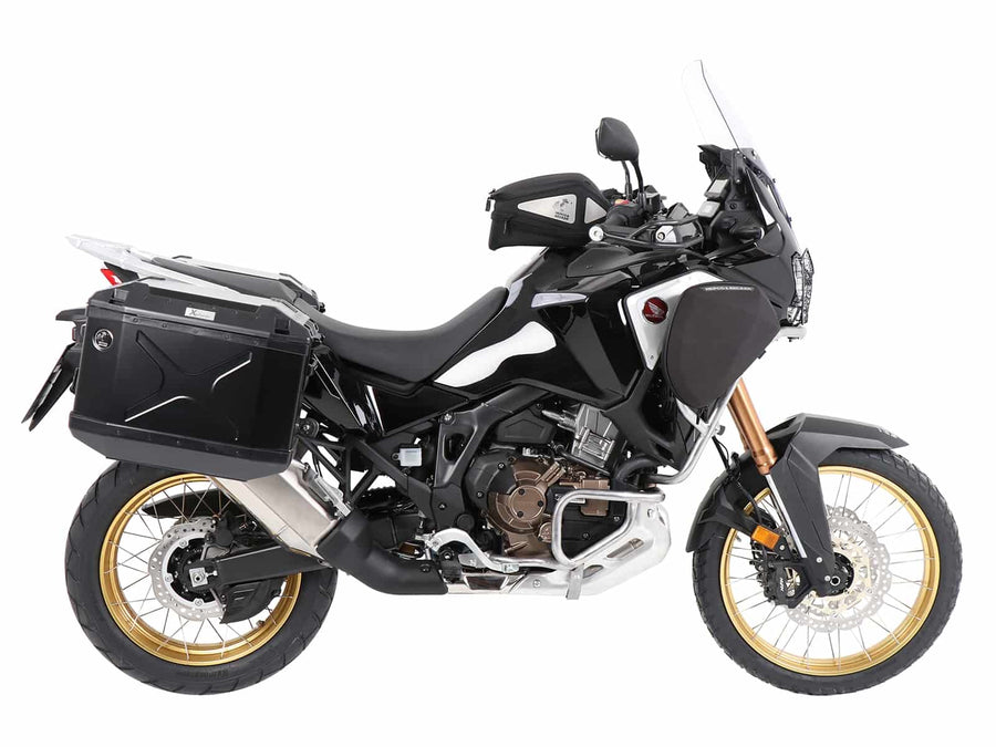 Honda CRF 1100 L Africa Tw [2024-2026] - Kofferträgerset Cutout Edelstahlträger inkl. Xplorer Cutout schwarz Kofferset