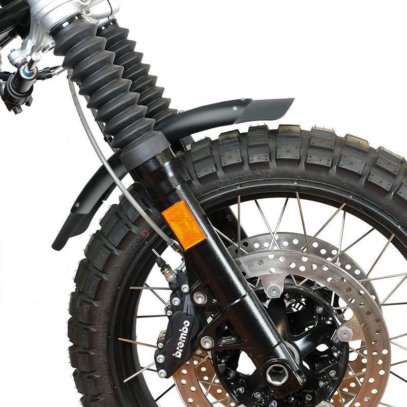 BMW R nineT 1200 Pure [2017-2023] - Schwarz Aluminium-Kotflügel mit Gabelstabilisator