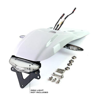 BMW R nineT 1200 Urban G/S (hoher Auspuff) [2017-2023] - Heckfender mit Kennzeichenhalter-Kit für Originalscheinwerfer