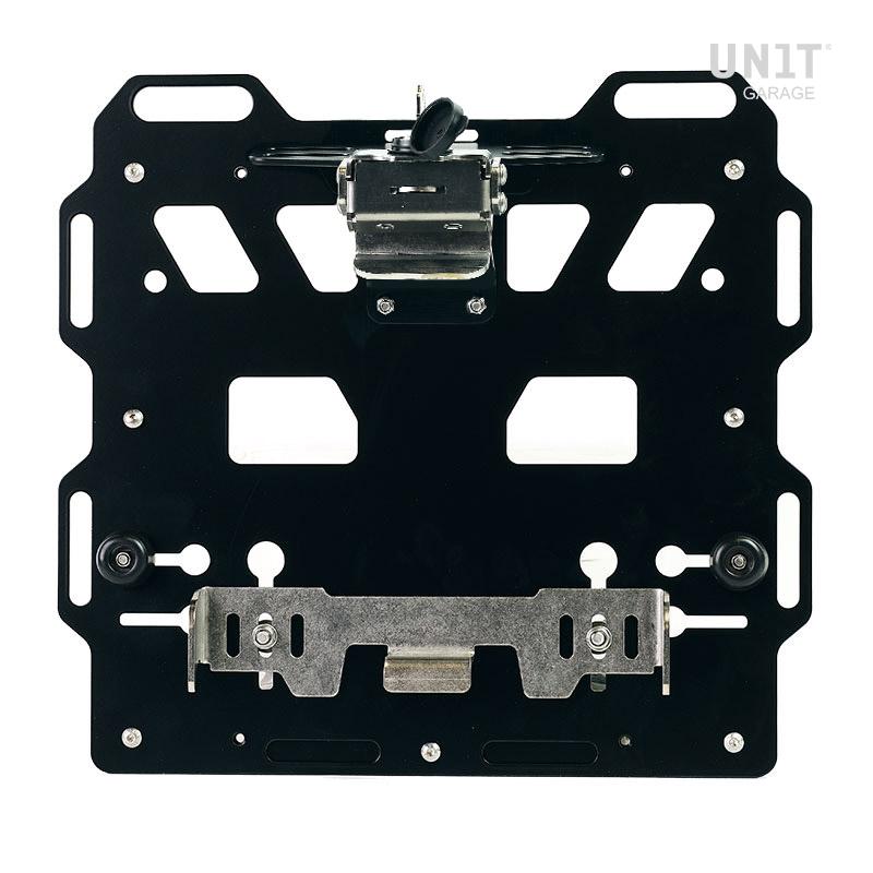 BMW R nineT 1200 Pure [2017-2023] - Aluminiumplatte + Schnellkupplung und Verschluss aus Edelstahl (Schalldämpferseite)