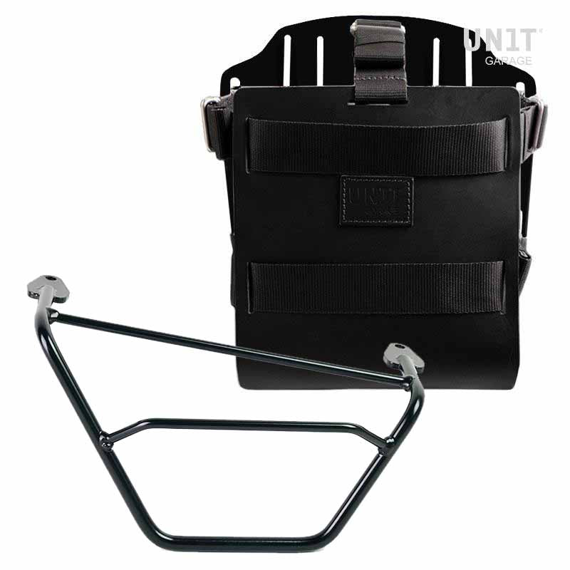 BMW R 1250 GS LC Rad [2019-2023] - Taschenhalter Aluminium mit verstellbarer Lederfront, Schnellkupplung und rechtem Rahmen