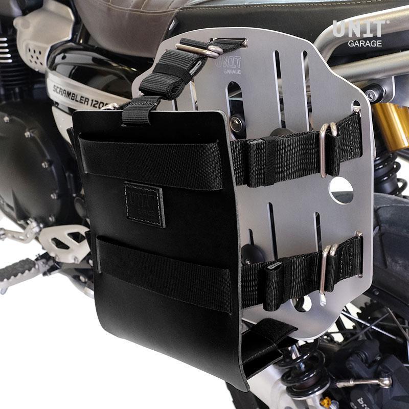 BMW R 850 GS / R 1100 GS / R 1150 GS Adventure [1994-2004] - aluminum bag holder + adjustable leather front, quick coupling. + frame
