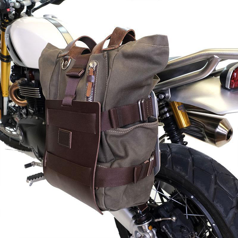 BMW R 1200 GS LC Rad [2013-2019] - Aluminium-Taschenhalter mit verstellbarer Lederfront, Schnellkupplung und Rahmen