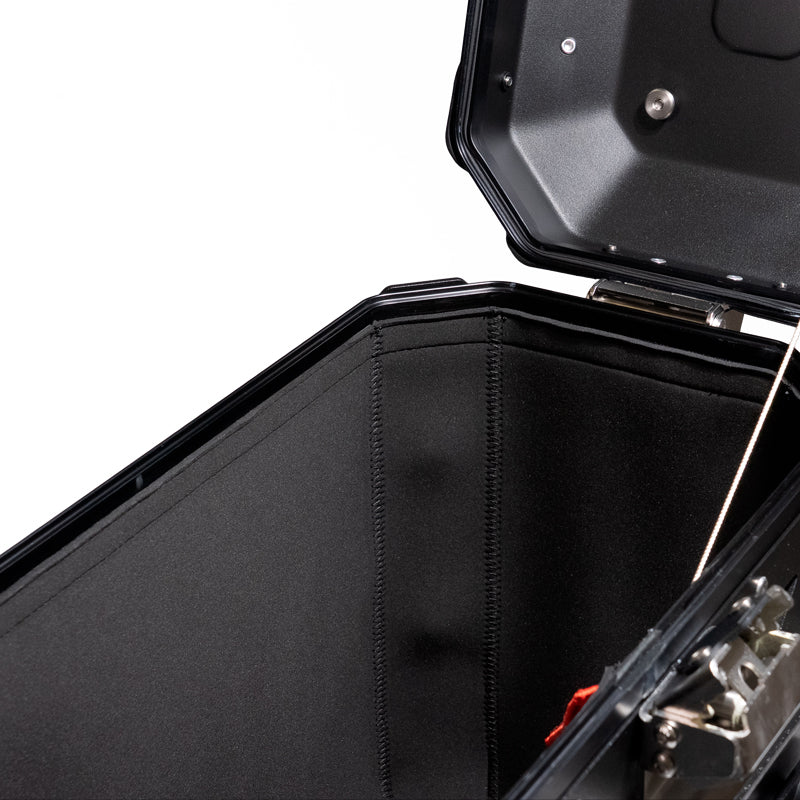 BMW R nineT 1200 Pure [2017-2023] - Neopren-Innenauskleidungen für Aluminiumtaschen Atlas 48L + 41L Auspuffseiten + Neopren-Innenauskleidung für Atlas 44L-Topcase