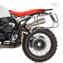 BMW R nineT 1200 Roadster [2014-2023] - Paar Cult-Seitentaschen aus Spaltleder 40L - 50L + Aluminiumplatte + Atlas Aluminium Taschenrahmen