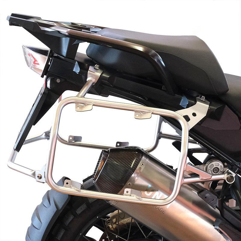 BMW R 1200 GS LC Rad [2013-2019] - Paar Cult-Seitentaschen Spaltleder 40–50L + Alu-Platte + Taschenrahmen Alu R1200GS LC - R1250GS & ADV
