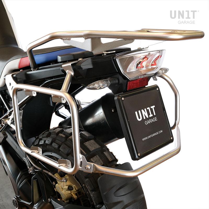 BMW R 1200 GS LC Rad [2013-2019] - Paar Cult-Seitentaschen Spaltleder 40–50L + Alu-Platte + Taschenrahmen Alu R1200GS LC - R1250GS & ADV